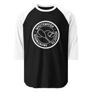 Whitewater Addicts Anonymous Baseball Shirt (light)